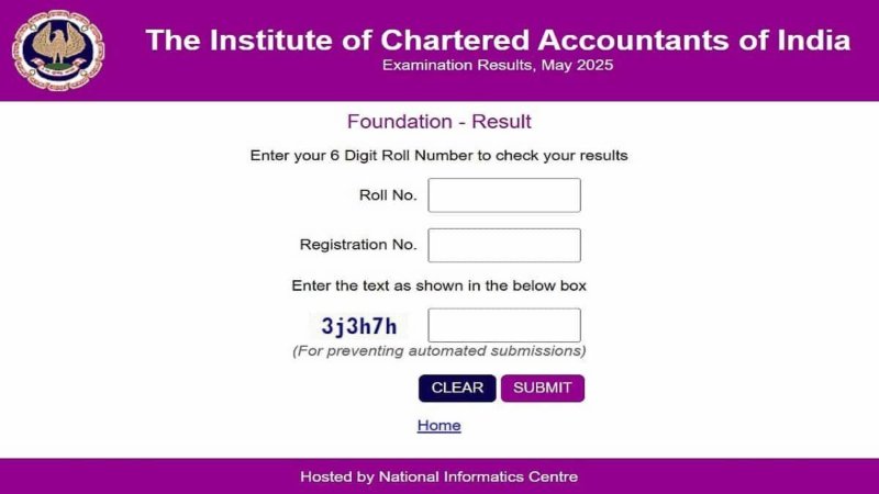 ICAI CA May 2025 Results Declared at icai.nic.in